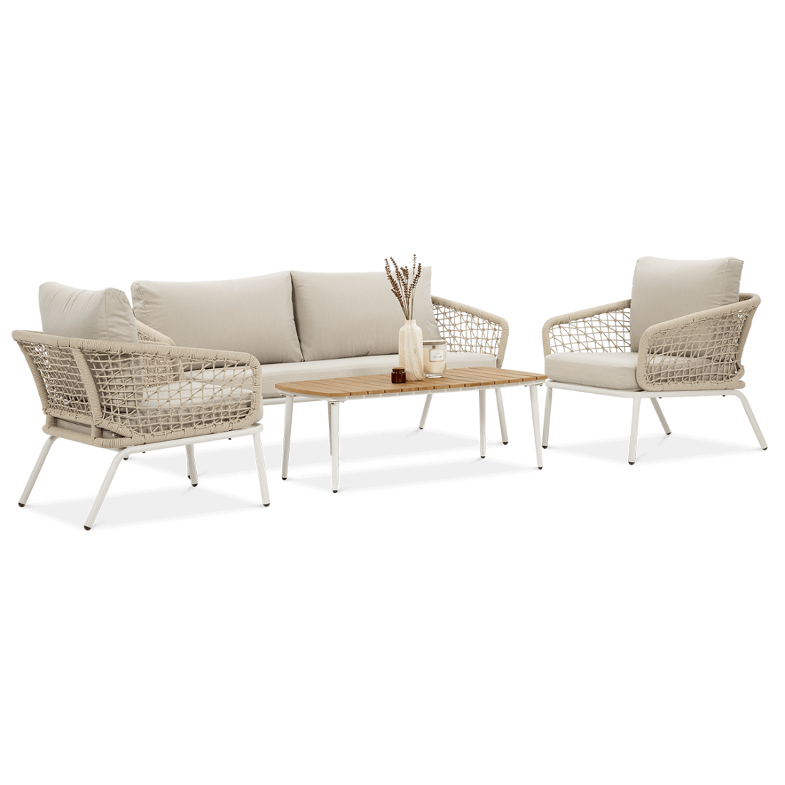 Zestaw mebli ogrodowych ROME Caffe Light Beige do przestrzeni biznesowych