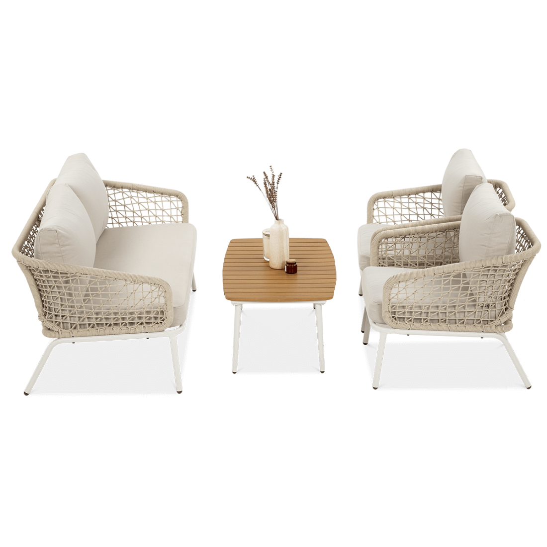 Zestaw mebli ogrodowych ROME Caffe Light Beige do przestrzeni biznesowych