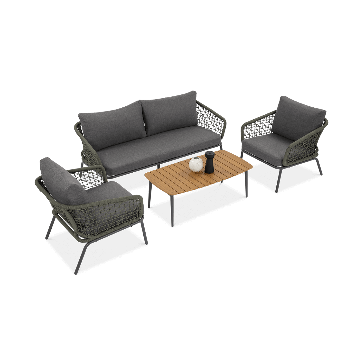 Zestaw mebli ogrodowych ROMA Caffe Hunter Green Furrore