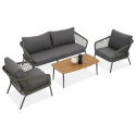 Zestaw mebli ogrodowych ROMA Caffe Hunter Green Furrore