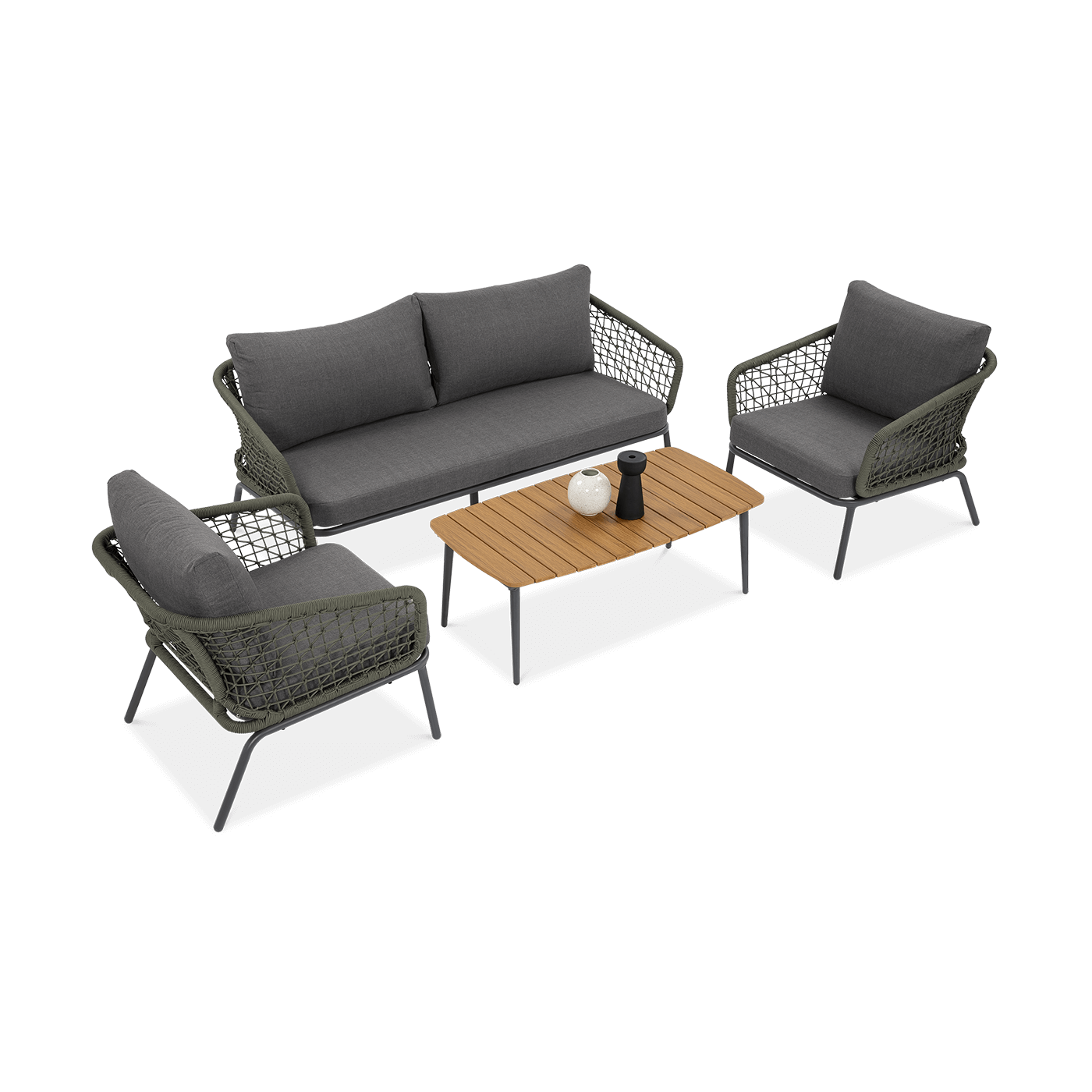 Zestaw mebli ogrodowych ROMA Caffe Hunter Green Furrore