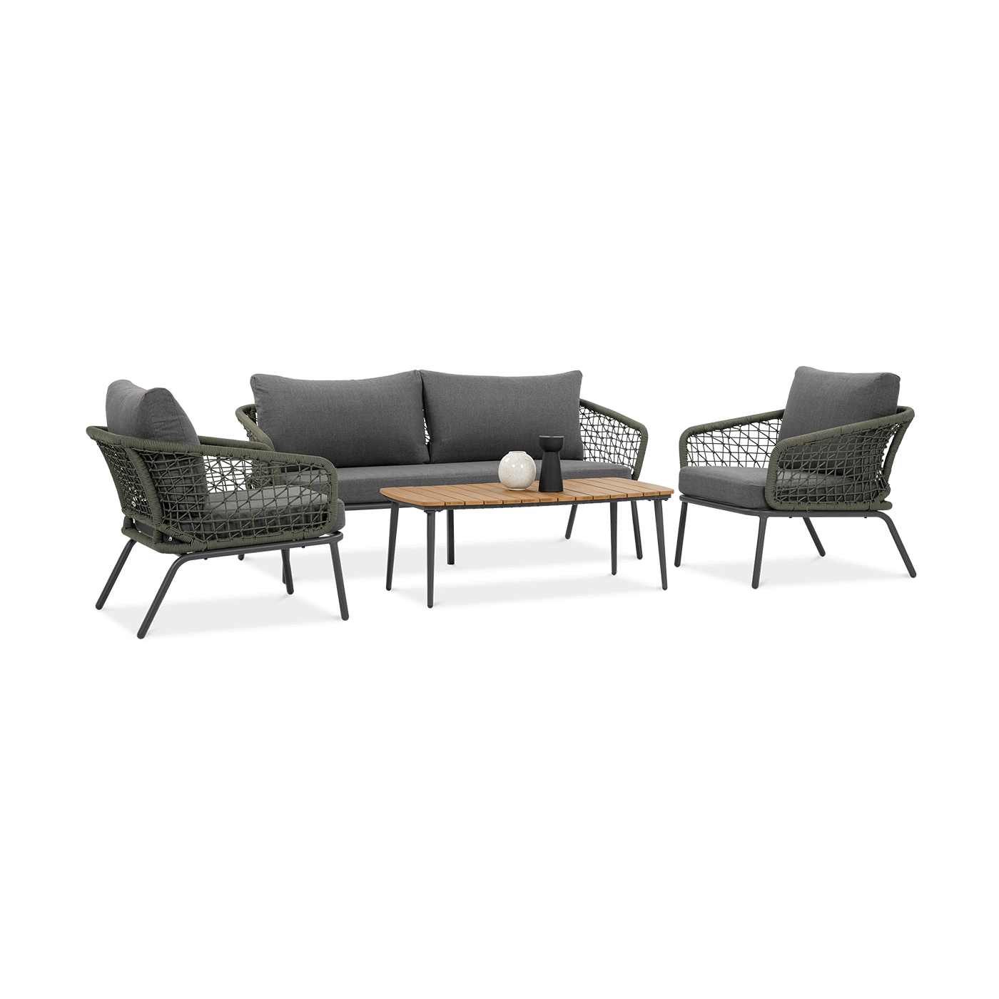 Zestaw mebli ogrodowych ROMA Caffe Hunter Green Furrore