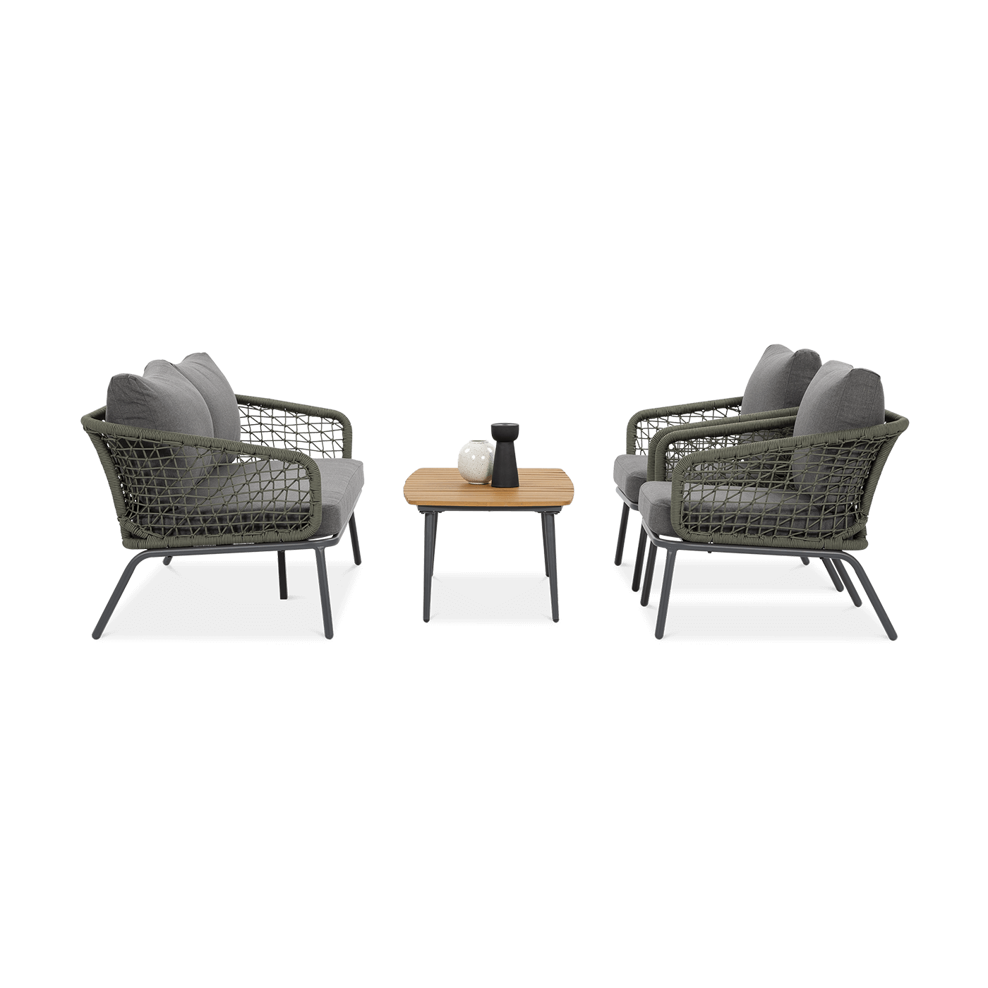 Zestaw mebli ogrodowych ROMA Caffe Hunter Green Furrore