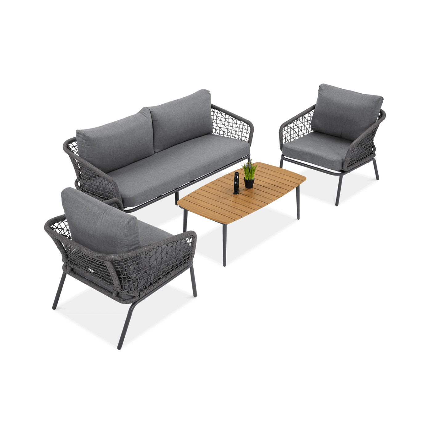 Meble Ogrodowe Roma Caffe Dark Grey Furrore