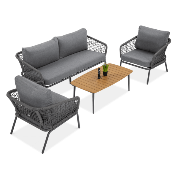 Meble Ogrodowe Roma Caffe Dark Grey Furrore