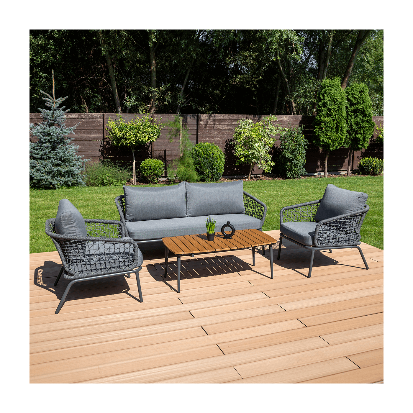 Meble Ogrodowe Roma Caffe Dark Grey Furrore