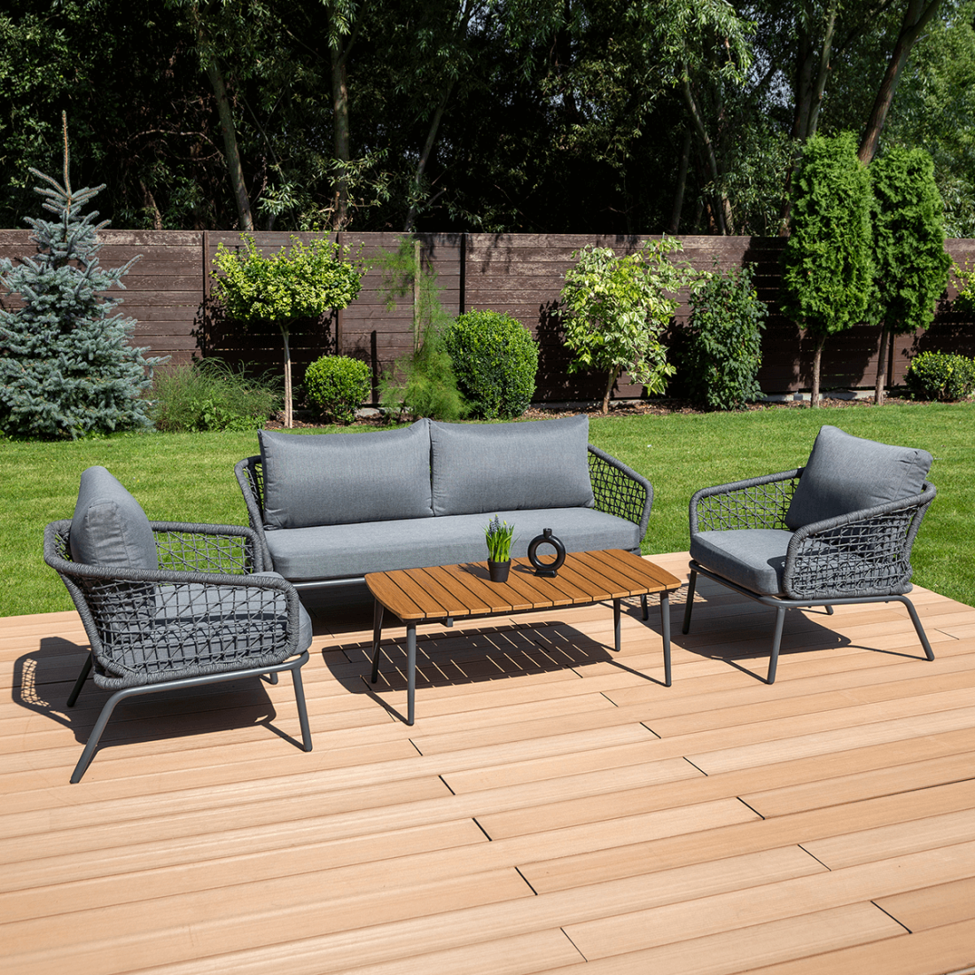 Meble Ogrodowe Roma Caffe Dark Grey Furrore