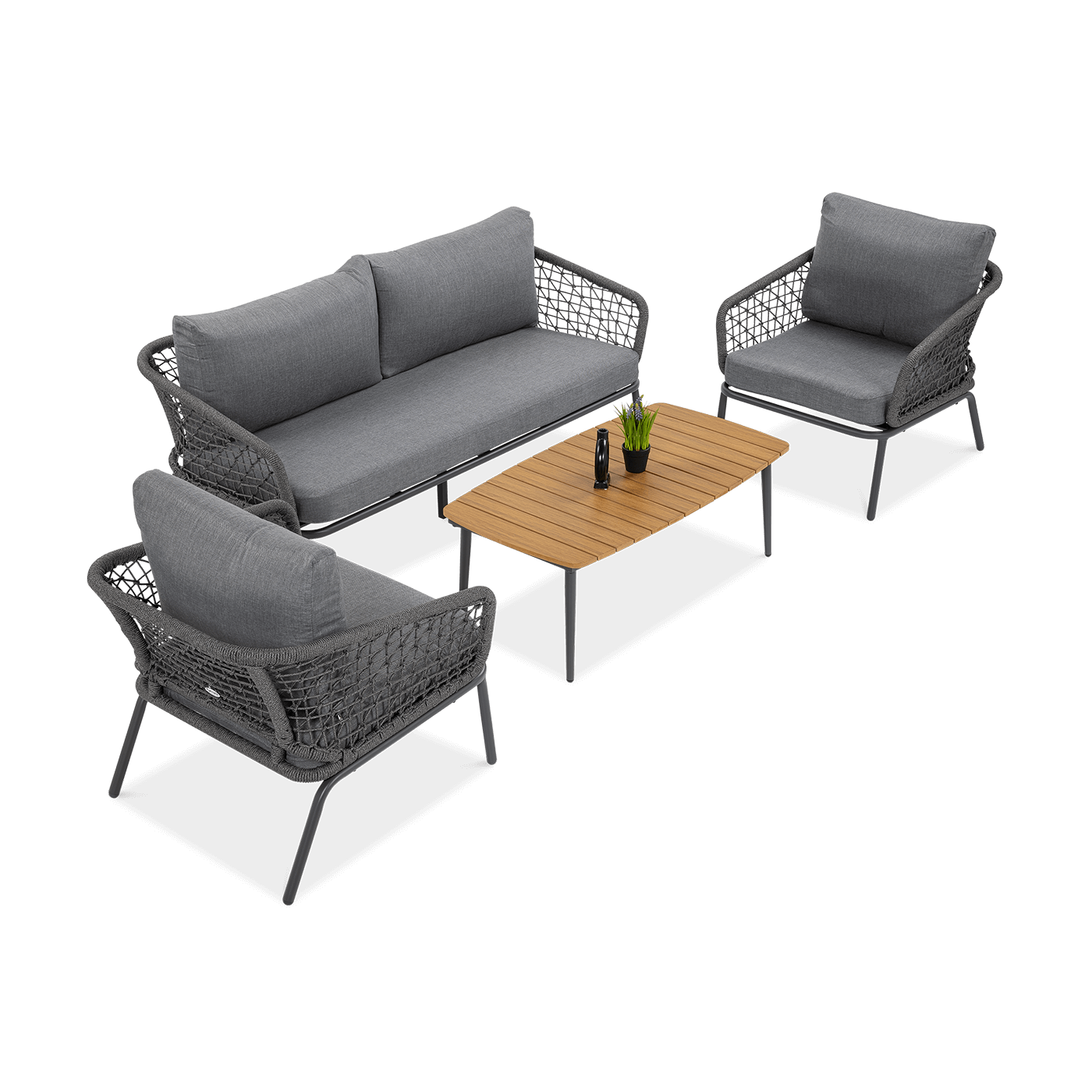 Meble Ogrodowe Roma Caffe Dark Grey Furrore