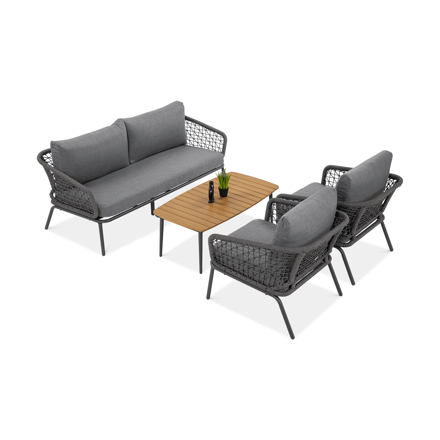 Meble Ogrodowe Roma Caffe Dark Grey Furrore