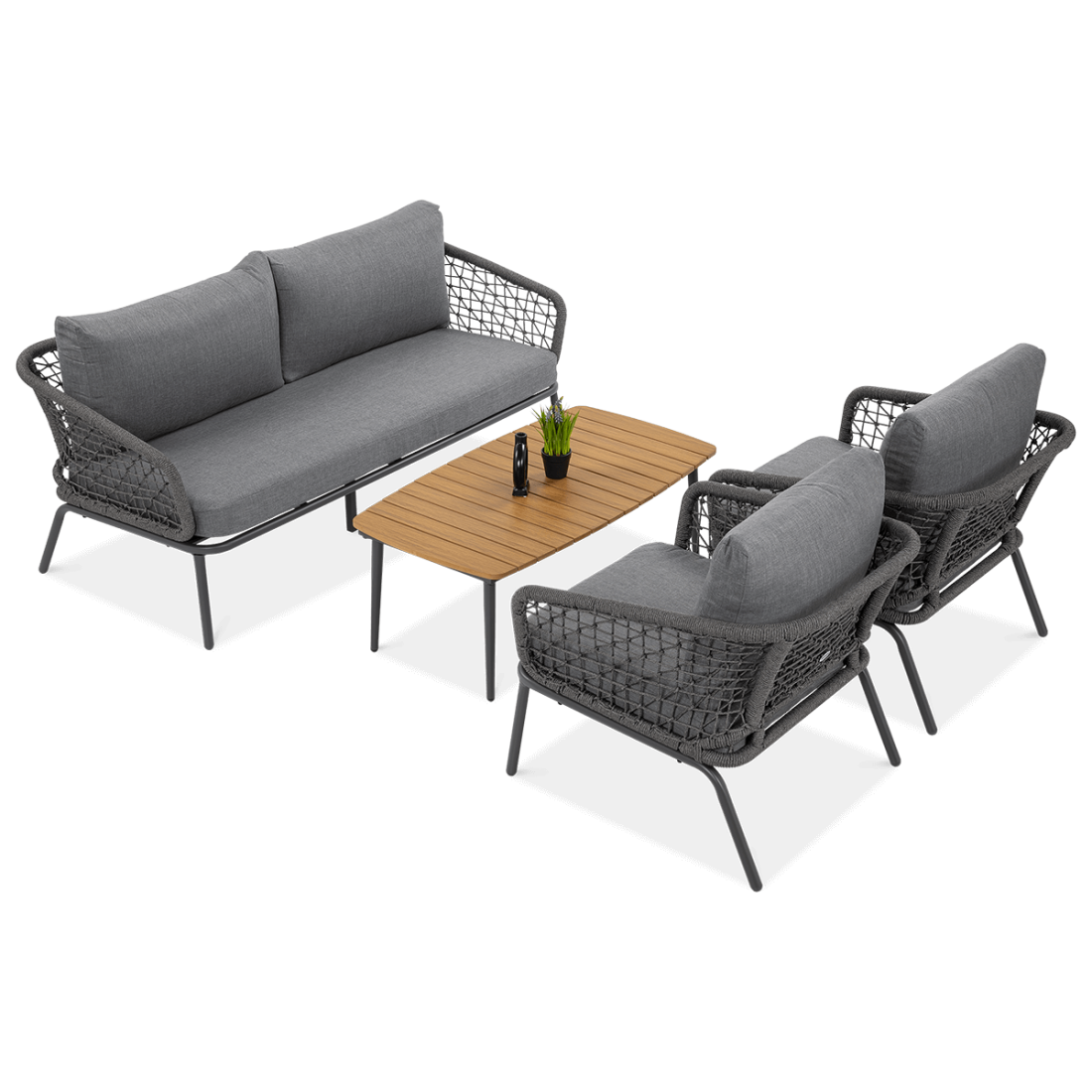 Meble Ogrodowe Roma Caffe Dark Grey Furrore