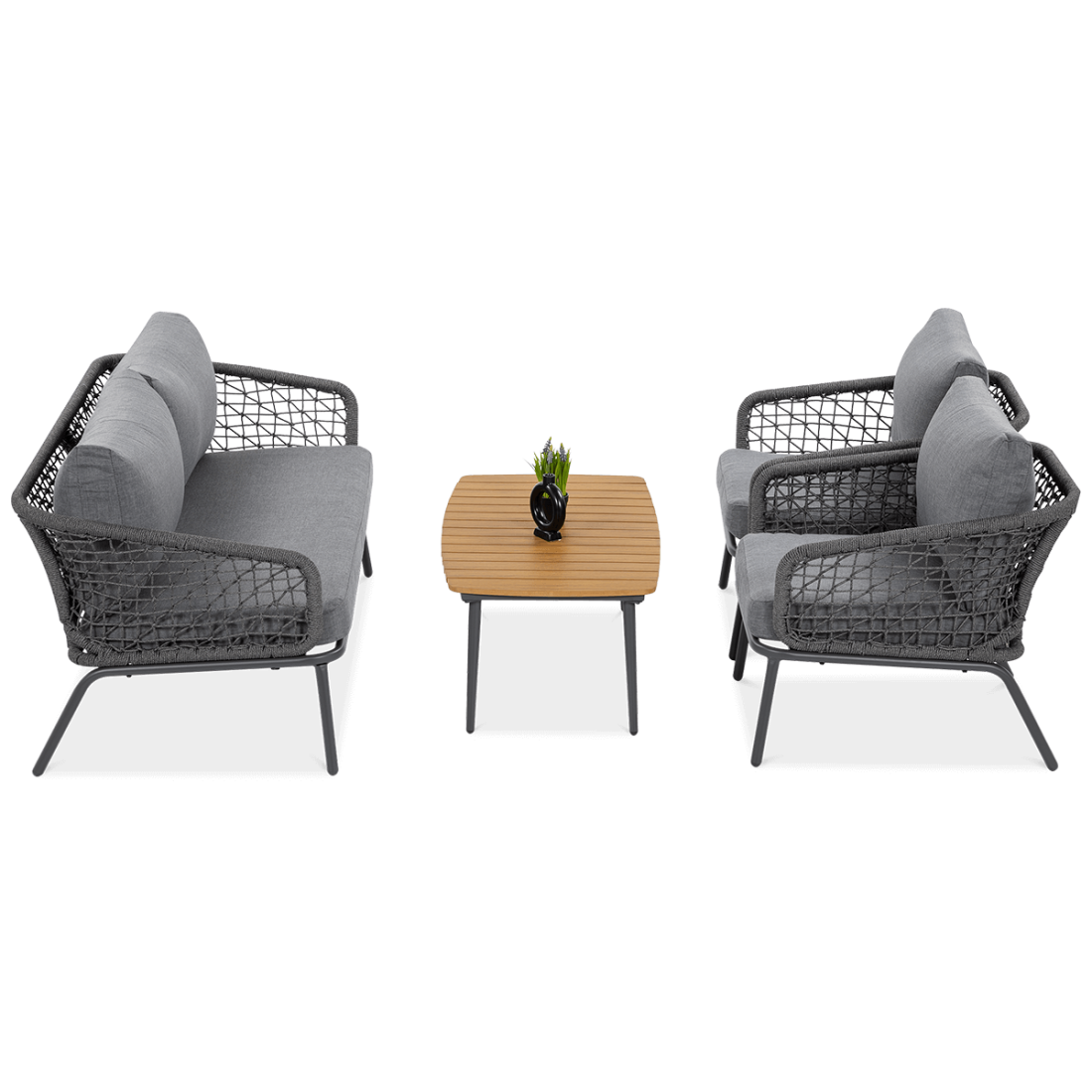 Meble Ogrodowe Roma Caffe Dark Grey Furrore