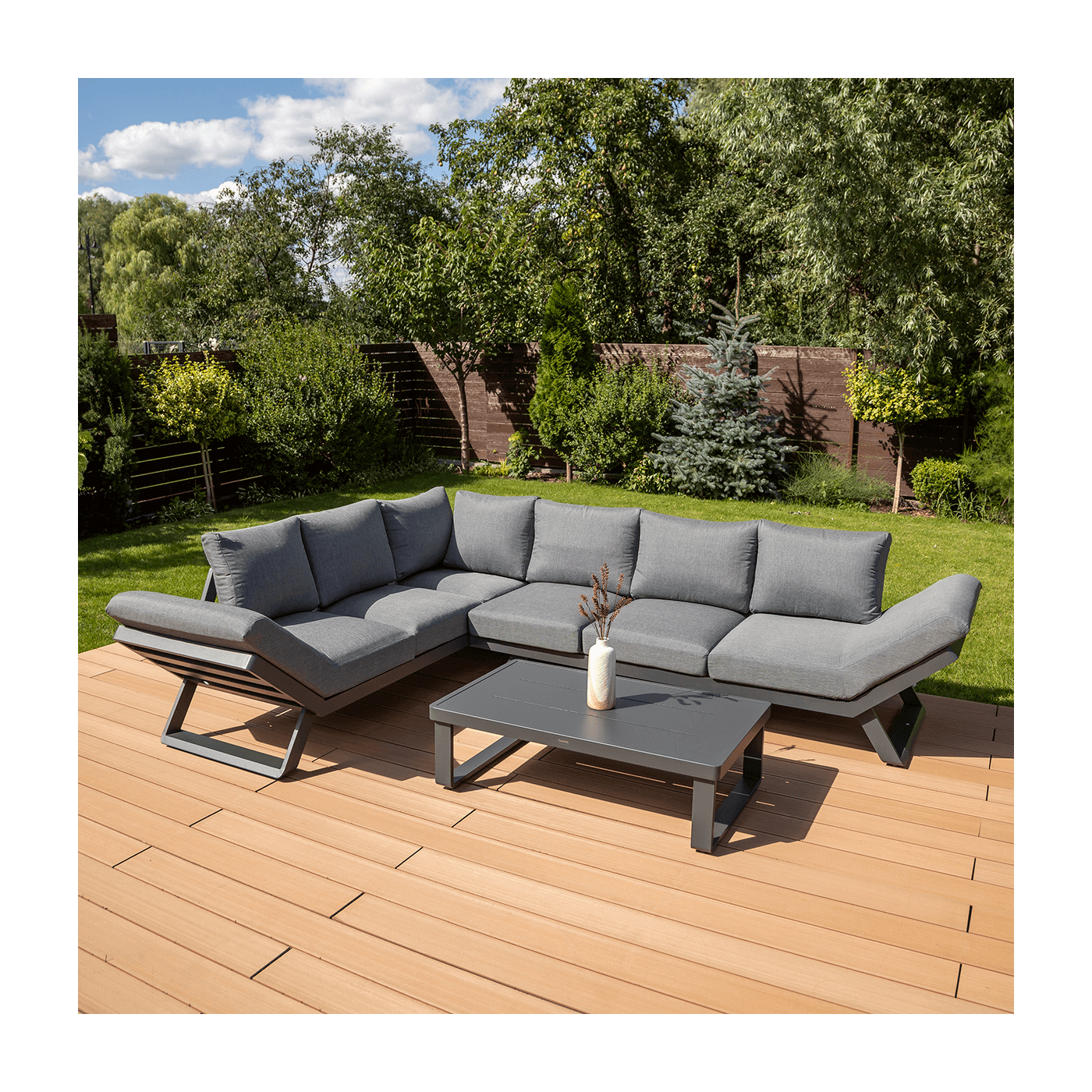 TROFEO CORNER SOFA DARK GREY