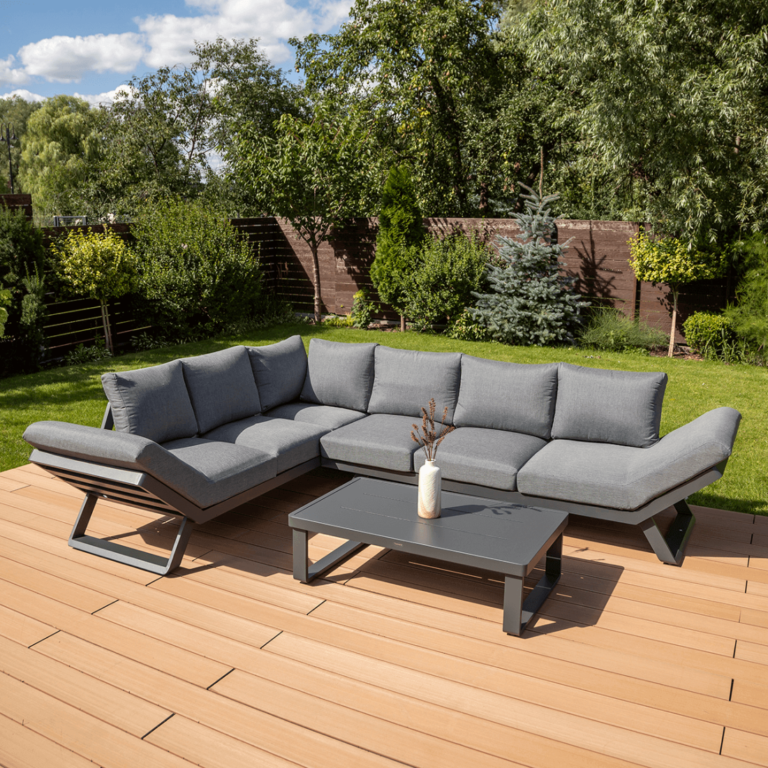 TROFEO CORNER SOFA DARK GREY