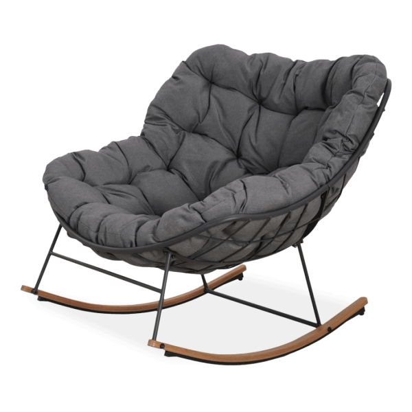 RONDA ROCKING CHAIR DARK GREY