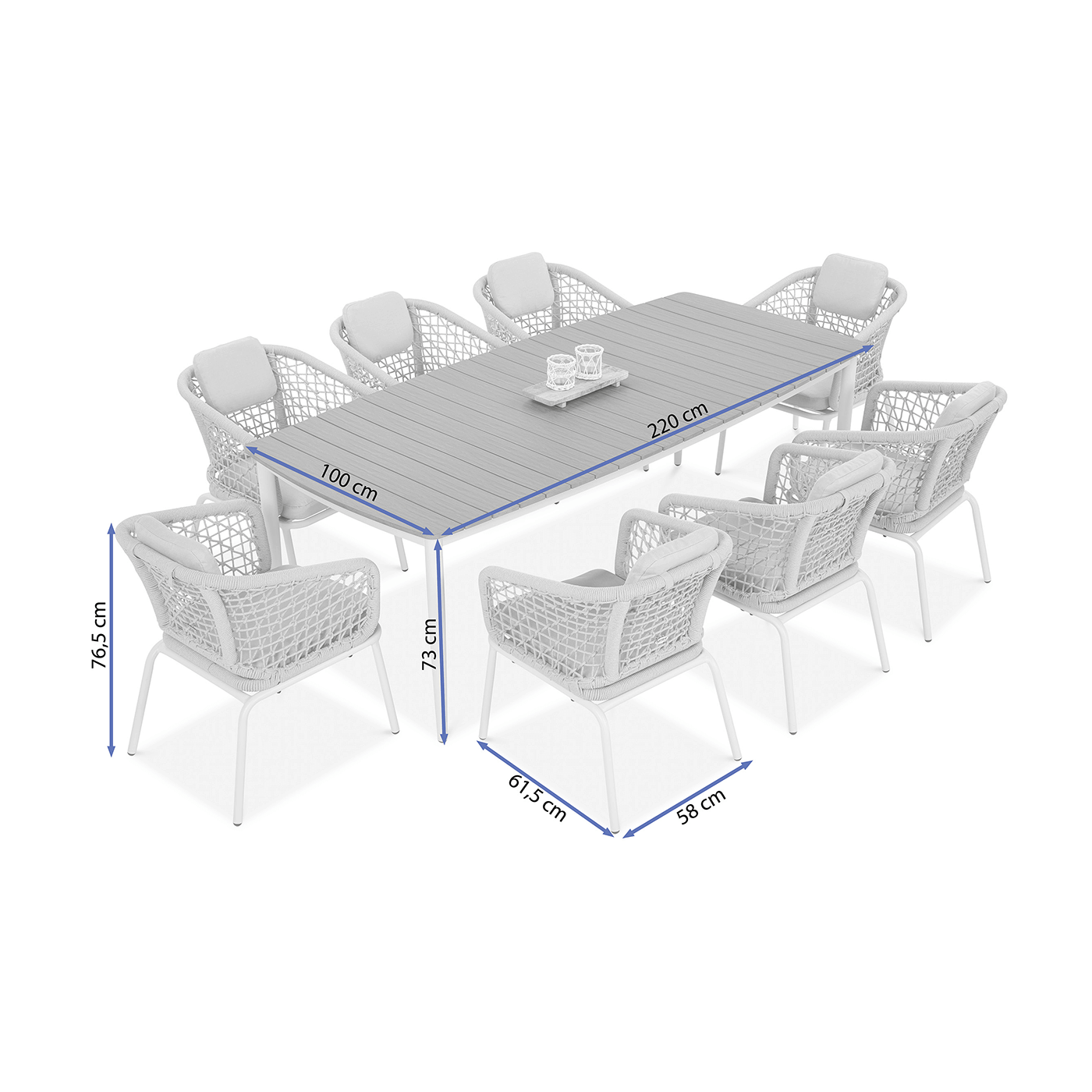 Zestaw jadalniany Roma Dinning 81 Light Beige Furrore