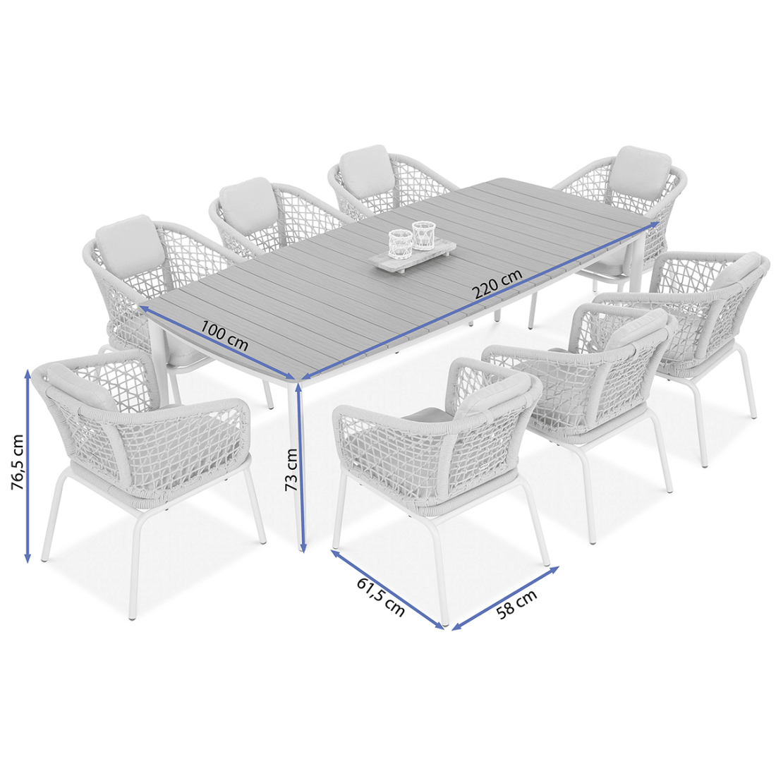 Zestaw jadalniany Roma Dinning 81 Light Beige Furrore