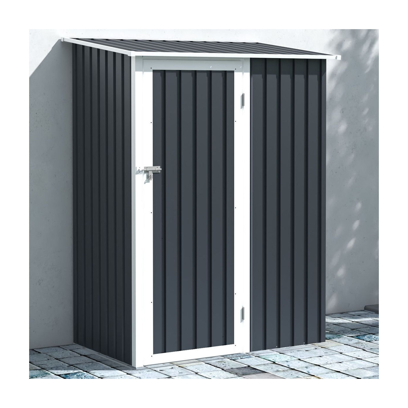 Domek narzędziowy w ogrodzie Kent 143x89 Cold Grey Hardmaister