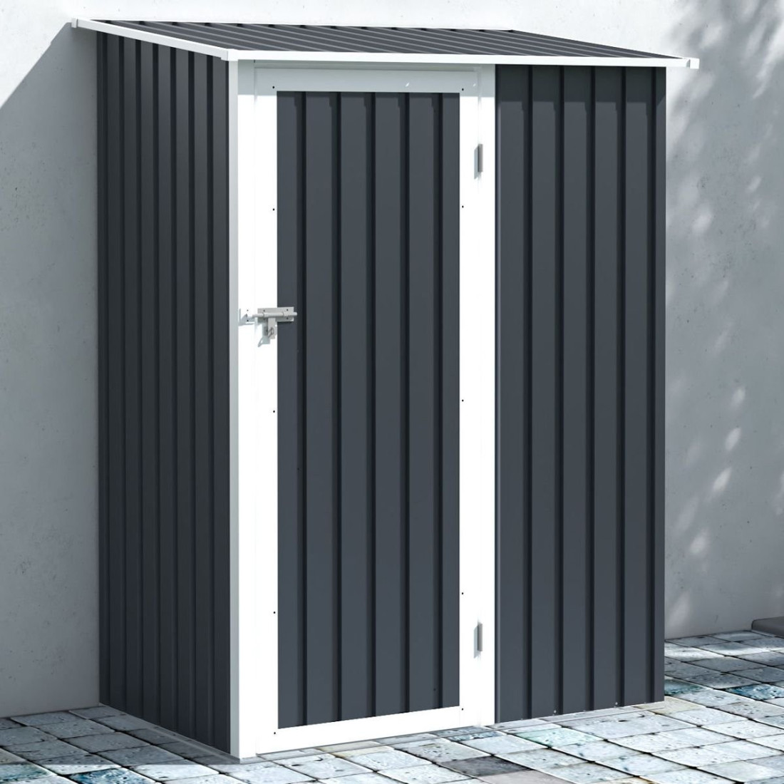 Domek narzędziowy w ogrodzie Kent 143x89 Cold Grey Hardmaister