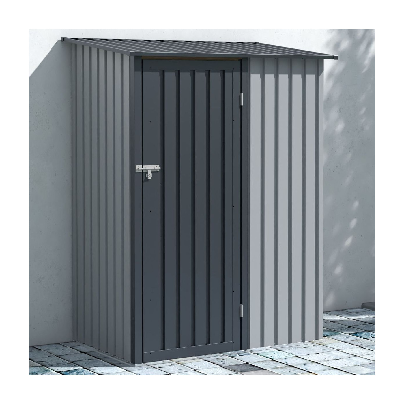 Domek narzędziowy w ogródku Kent 143x89 Light Grey Hardmaister