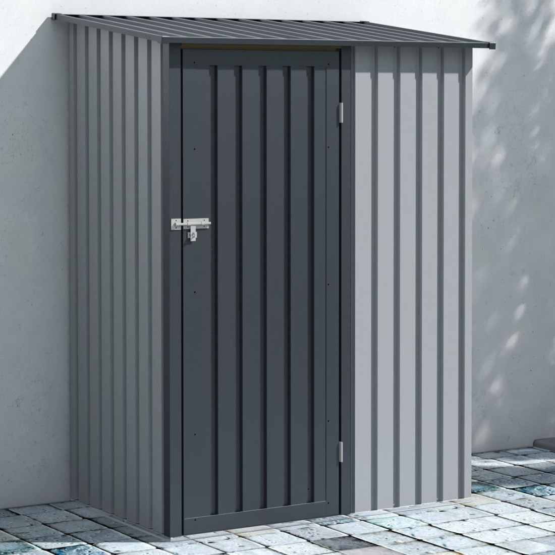 Domek narzędziowy w ogródku Kent 143x89 Light Grey Hardmaister