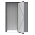 Przestronne drzwi w domku narzędziowym Kent 143x89 Light Grey Hardmaister