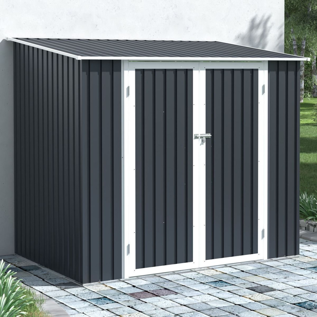 Domek narzędziowy w ogrodzie KENT 222x149cm Cold Grey Hardmaister