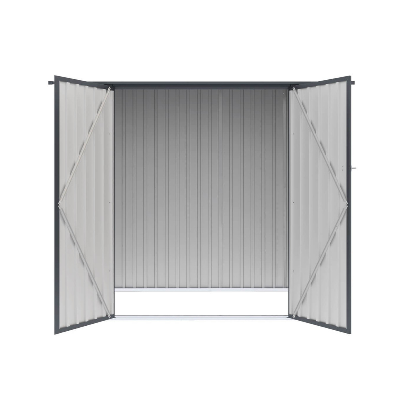 Brama wejściowa w domku narzędziowy KENT 222x149cm Light Grey HARDMAISTER