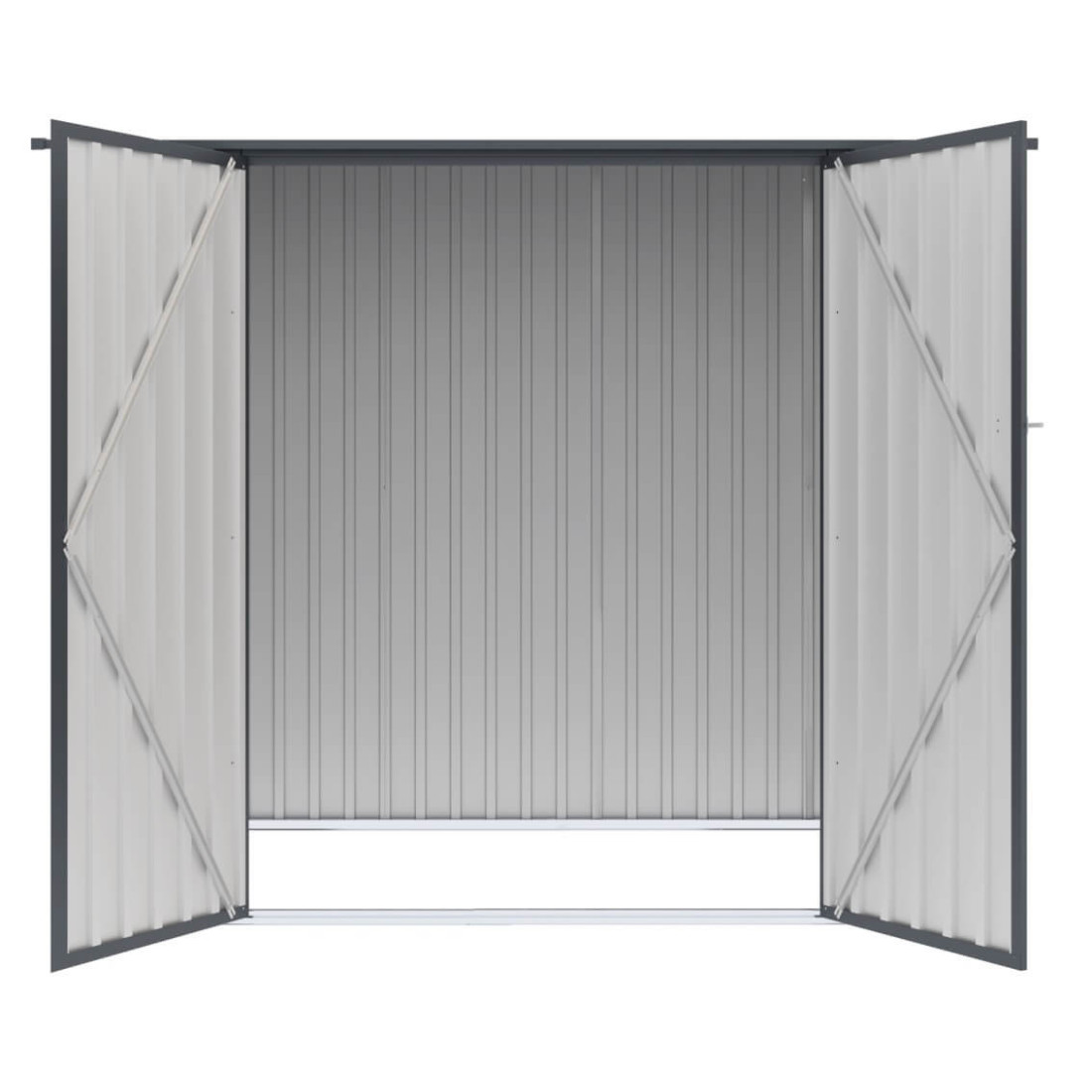 Brama wejściowa w domku narzędziowy KENT 222x149cm Light Grey HARDMAISTER