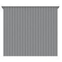 Tył domku metalowego w ogrodzie KENT 222x149cm Light Grey HARDMAISTER