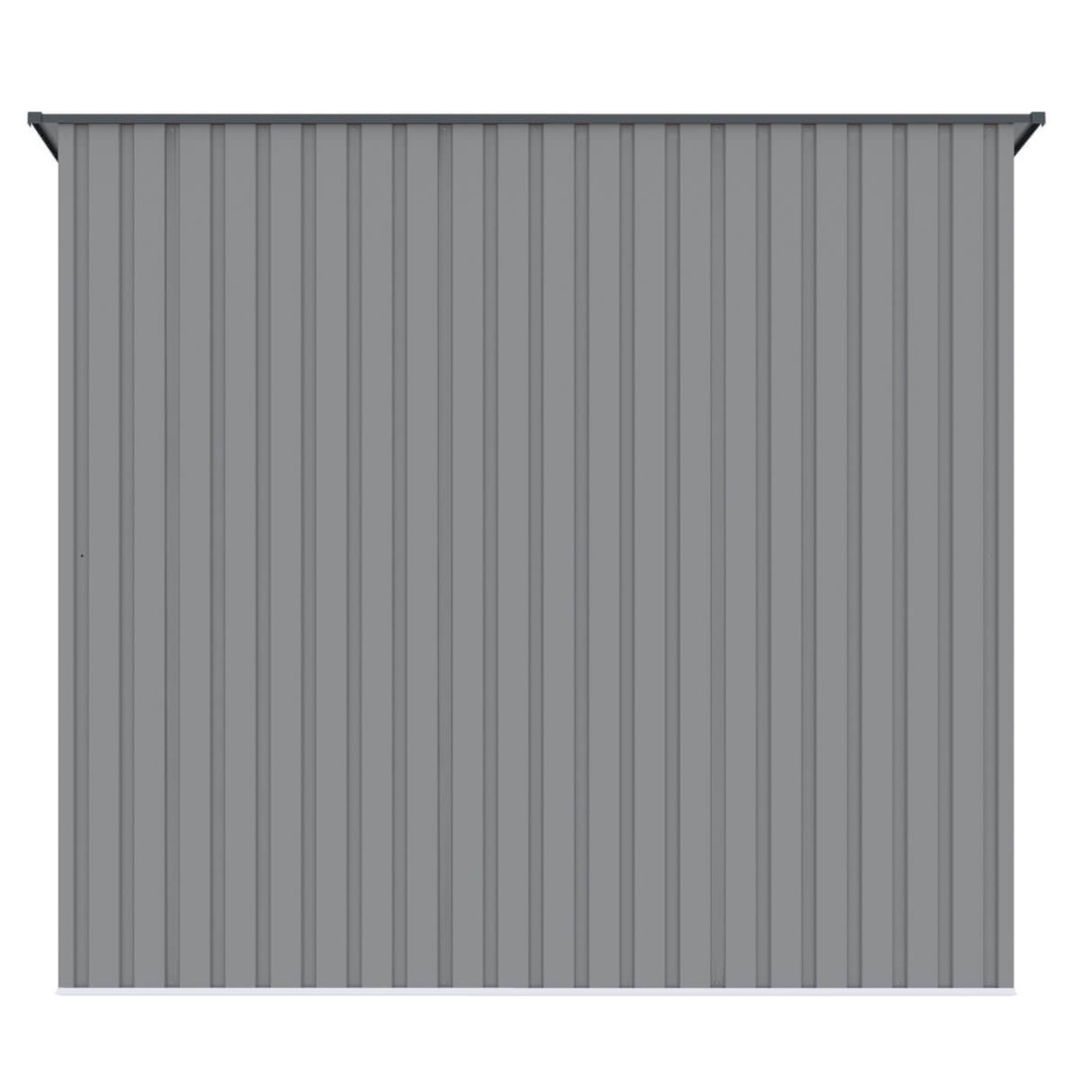 Tył domku metalowego w ogrodzie KENT 222x149cm Light Grey HARDMAISTER