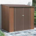 Aranżacja w ogrodzie, domek narzędziowy Kent Walnut 222x149 cm Hardmaister