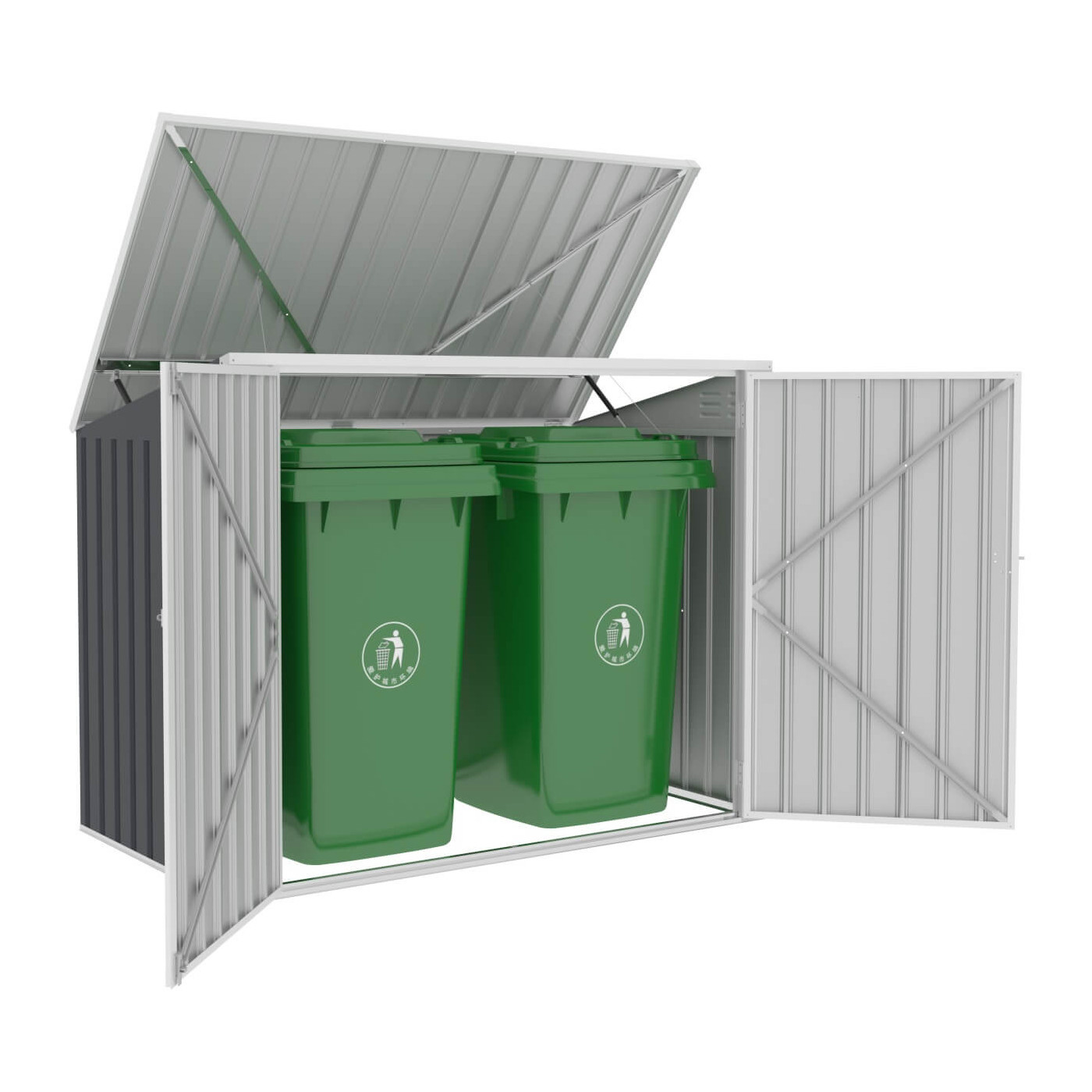 Zabudowa do koszy na śmieci DAVIS 173x101cm - Cold Grey | Hardmaister
