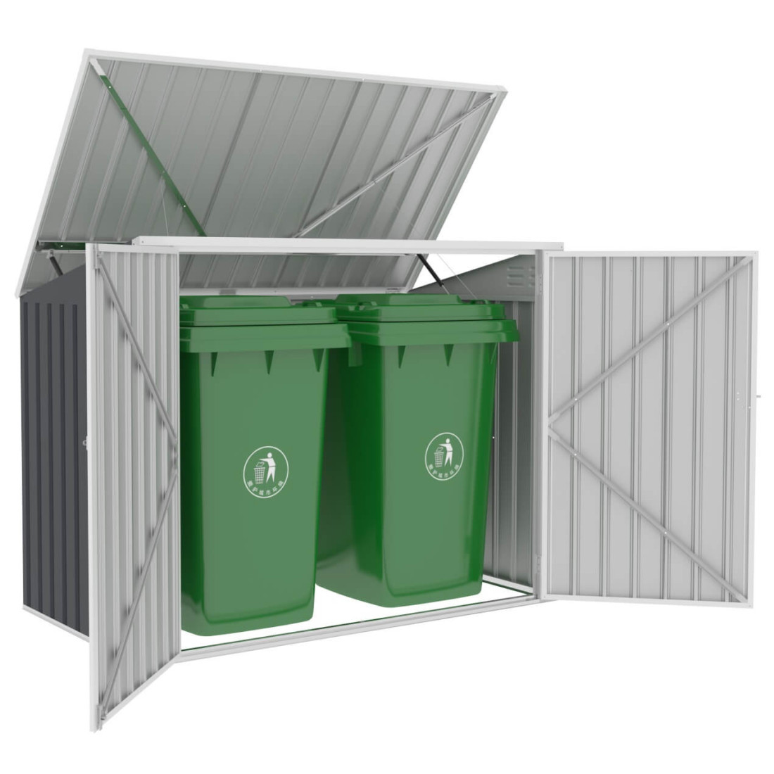 Zabudowa do koszy na śmieci DAVIS 173x101cm - Cold Grey | Hardmaister