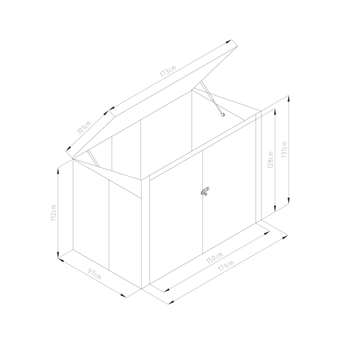 DAVIS 6x3 COLD GREY SEGREGATION BUILDING