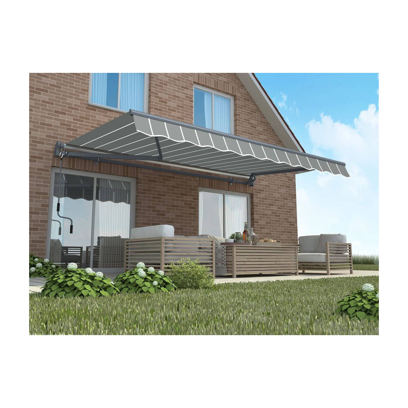 CLASSIC 450x300 MARKIZA TARASOWA GREY/WHITE