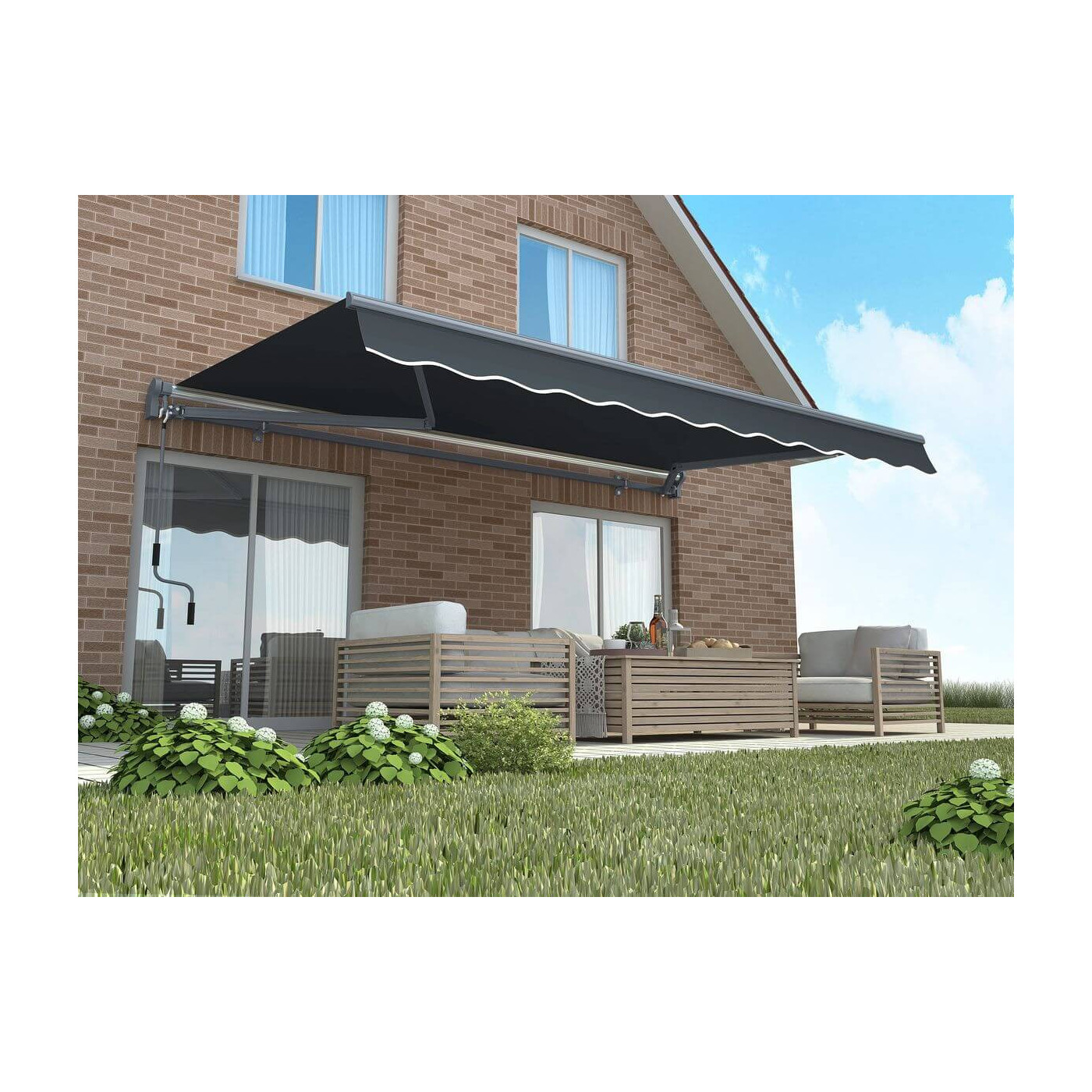 CLASSIC 450x300 TERRACE AWNING GREY