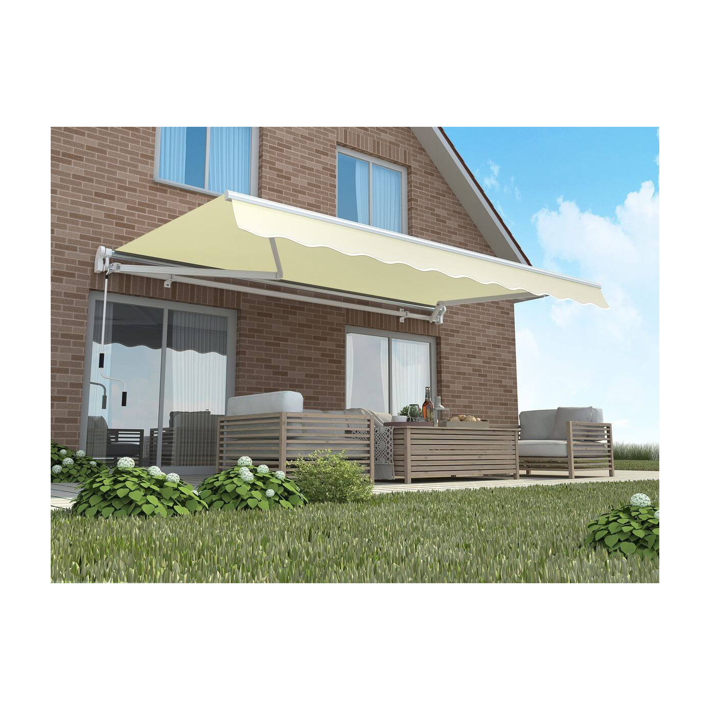 CLASSIC 450x300 TERRACE AWNING BEIGE