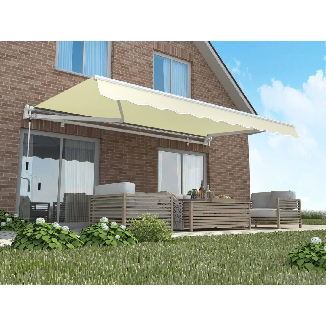 CLASSIC 450x300 TERRACE AWNING BEIGE