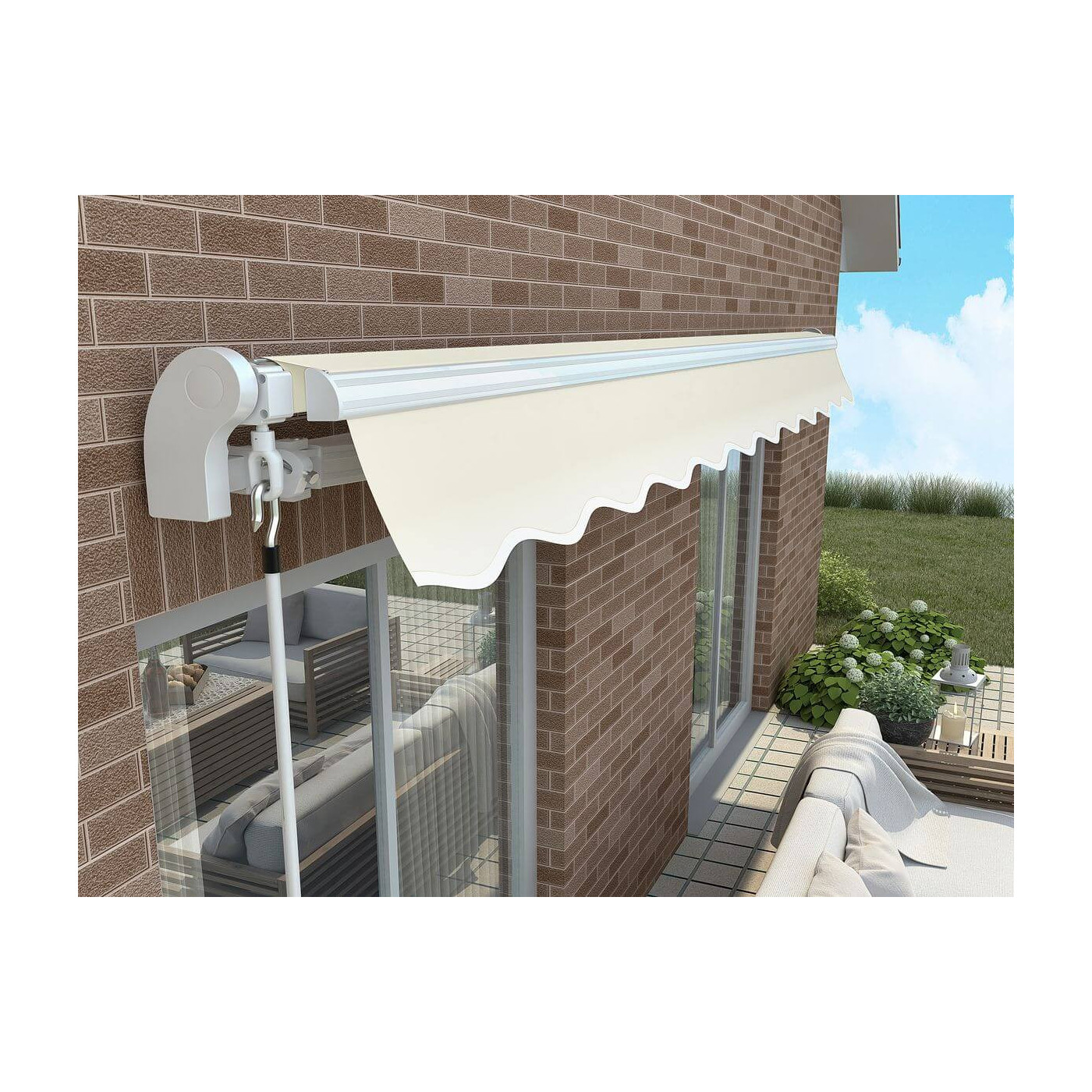 CLASSIC 450x300 TERRACE AWNING BEIGE