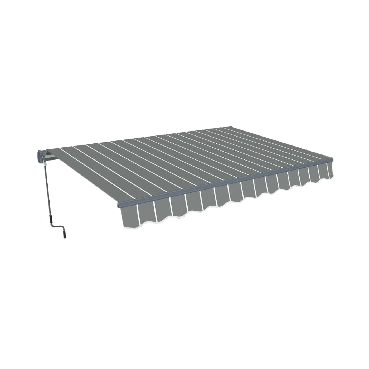 CLASSIC 500x300 TERRACE AWNING GREY/WHITE