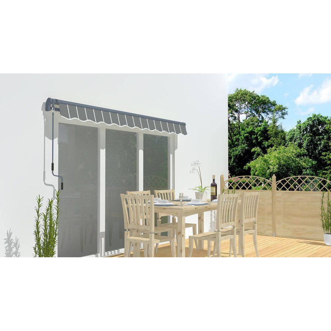 CLASSIC 500x300 MARKIZA TARASOWA GREY/WHITE