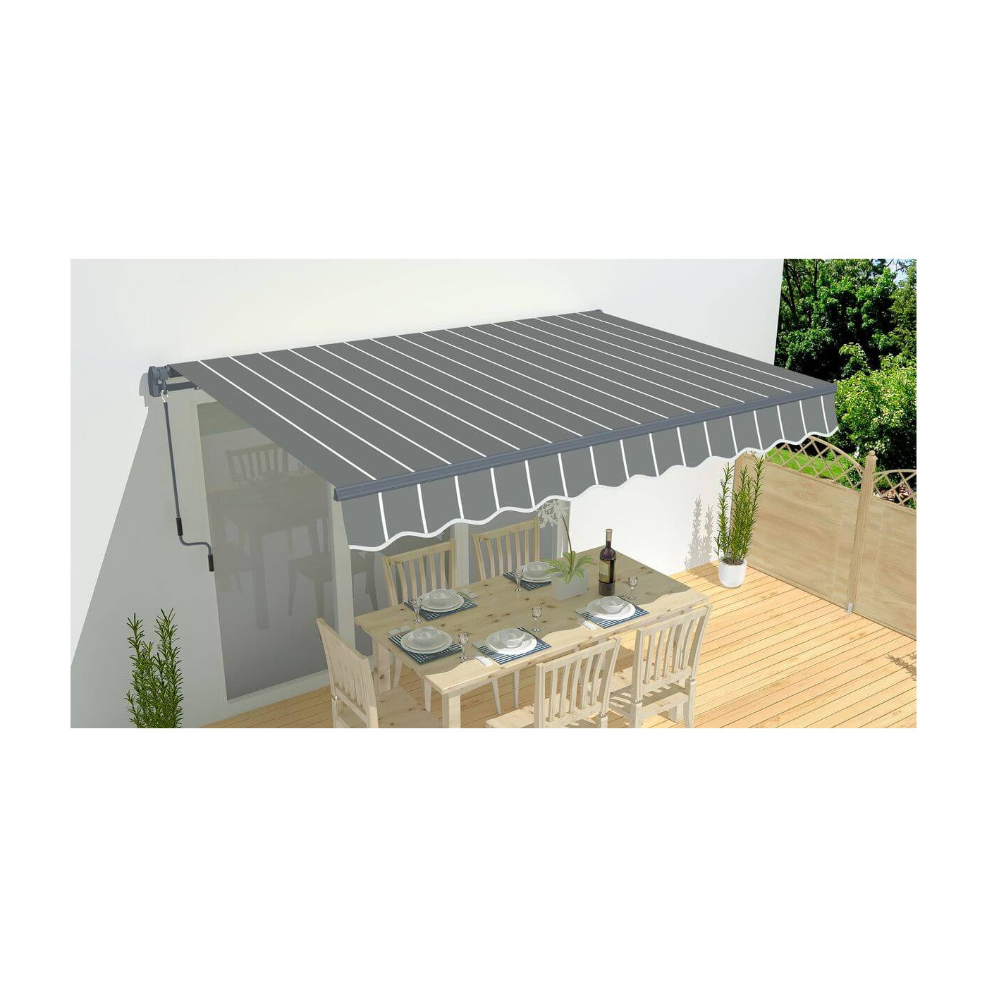 CLASSIC 500x300 MARKIZA TARASOWA GREY/WHITE