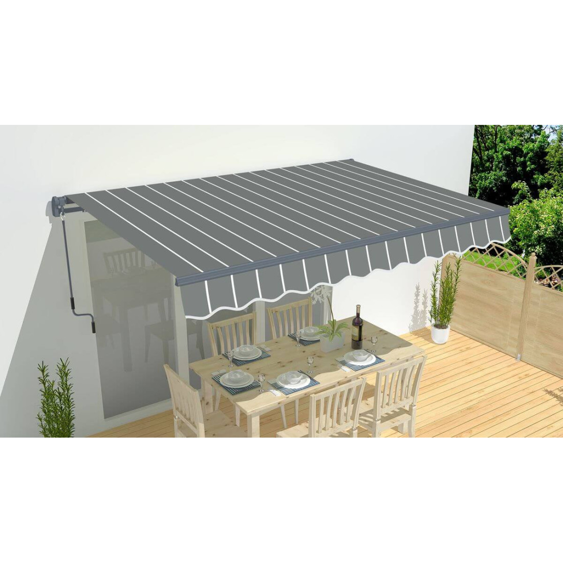 Markiza tarasowa Classic 500x300 greywhite