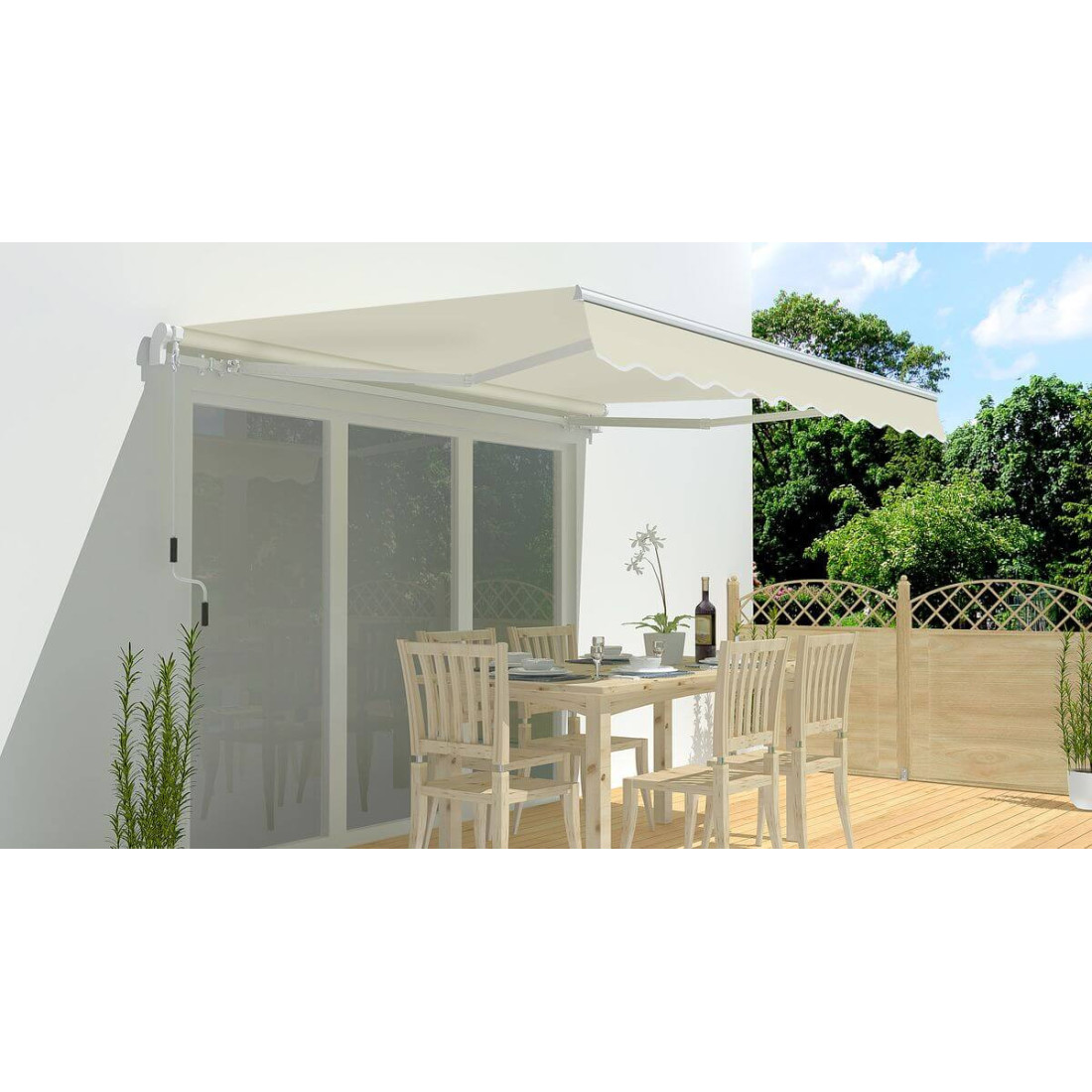 CLASSIC 500x300 TERRACE AWNING BEIGE
