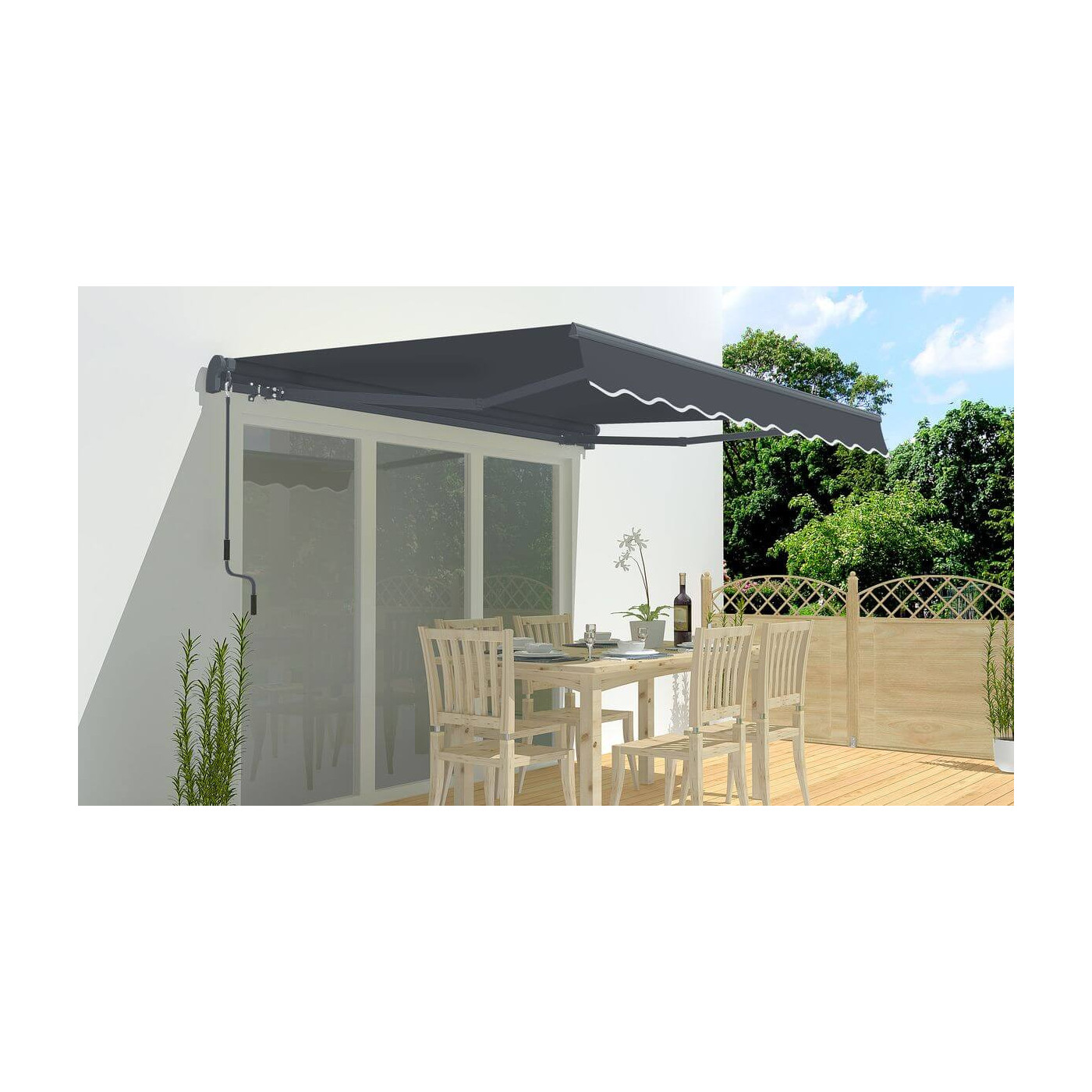 Markiza tarasowa CLASSIC 500x300 grey