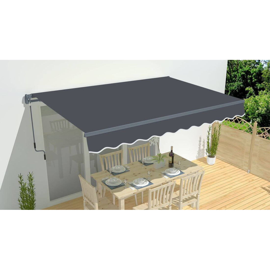 CLASSIC 500x300 TERRACE AWNING GREY