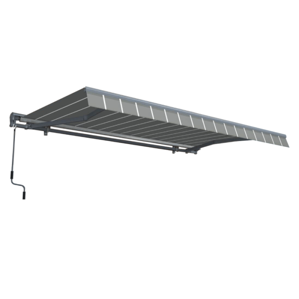 Markiza tarasowa Premium 400x300 cm szaro-biała