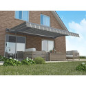 Markiza tarasowa Premium 400x300 cm szaro-biała