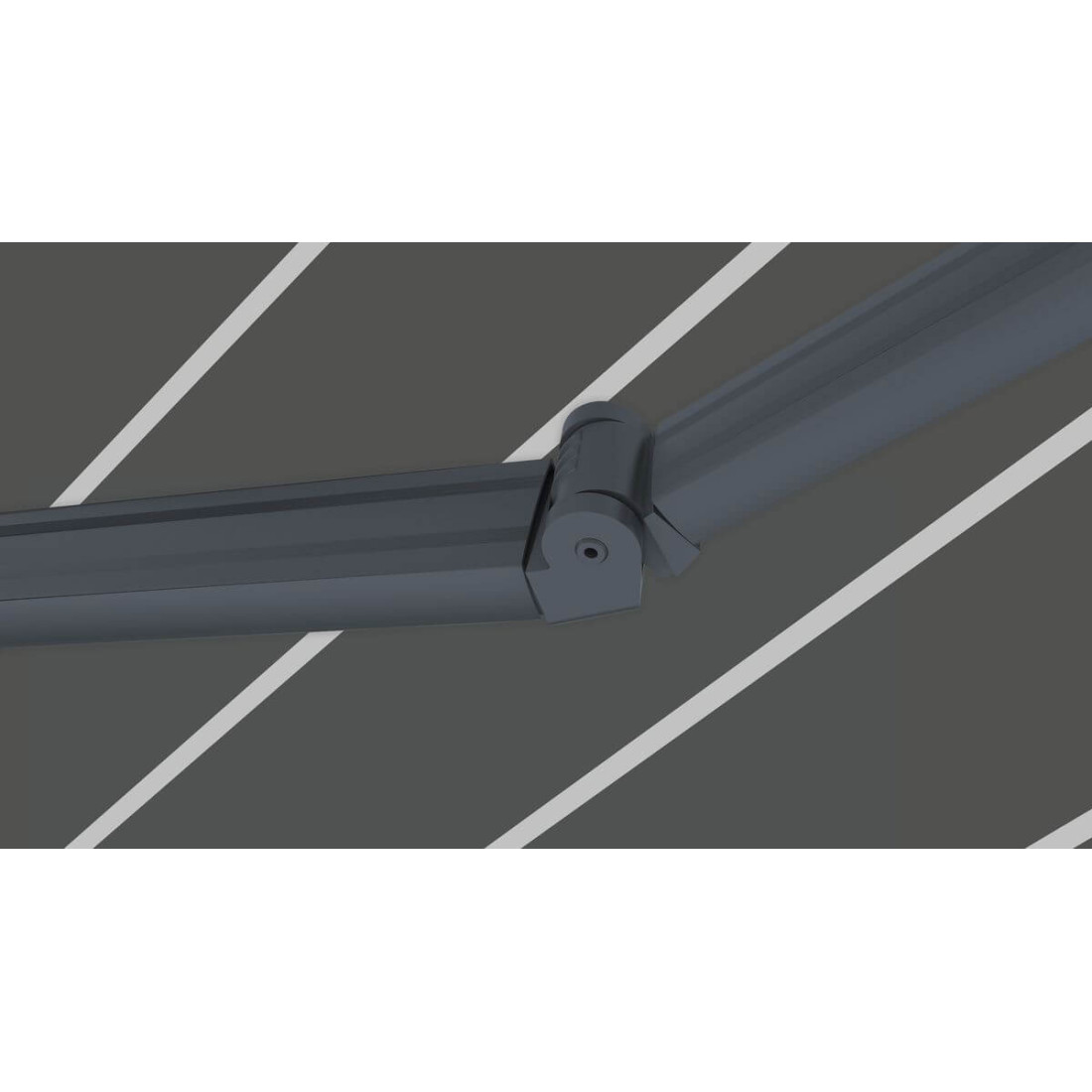 PREMIUM 400x300 TERRACE AWNING GREY/WHITE