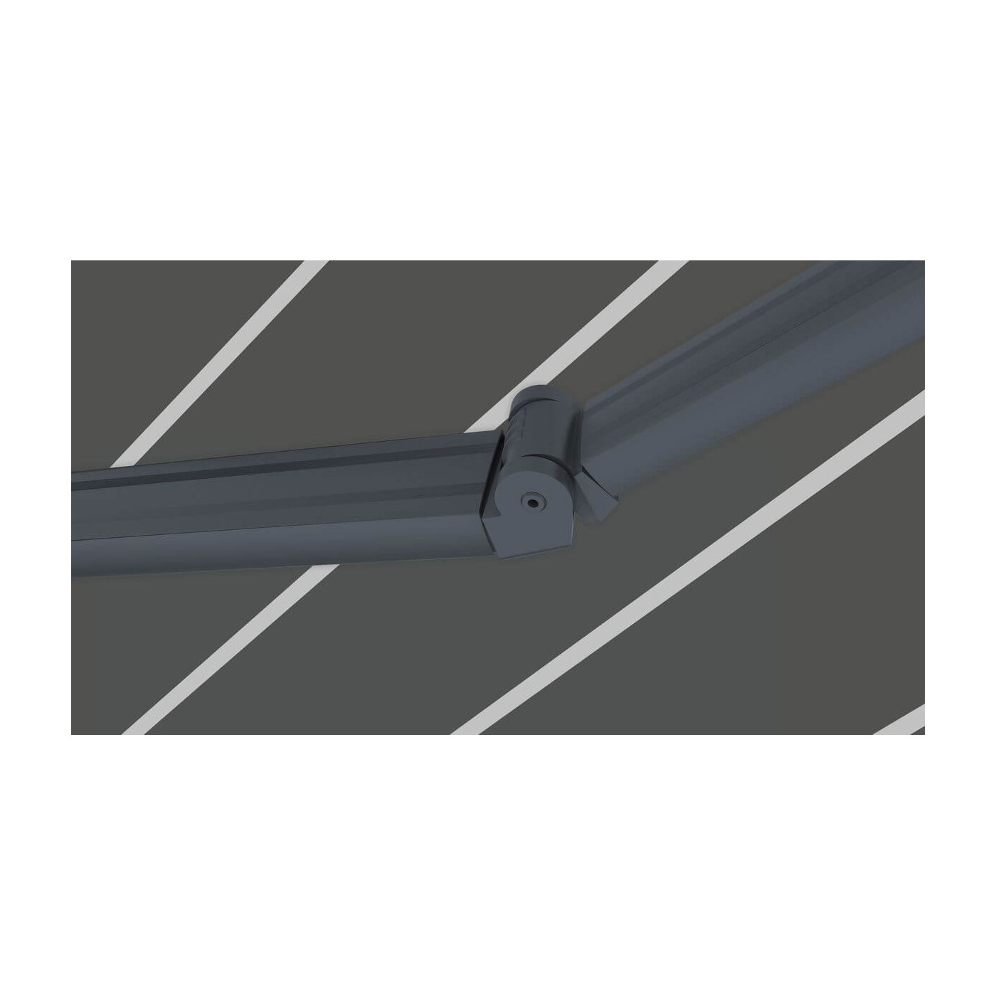 PREMIUM 450x300 TERRACE AWNING GREY/WHITE